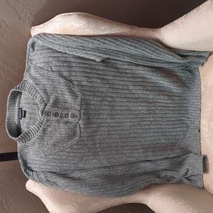 XL Men's NorthCrest Sweater Heathered Olive-gray 100 Percent Cotton